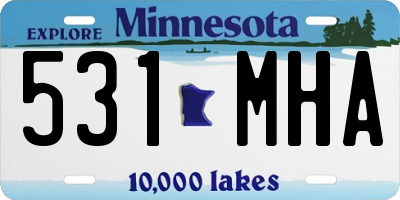 MN license plate 531MHA