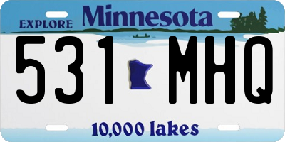 MN license plate 531MHQ