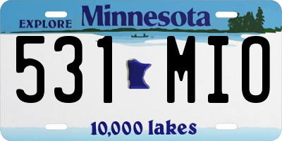 MN license plate 531MIO