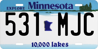MN license plate 531MJC