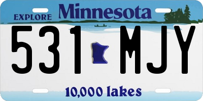 MN license plate 531MJY