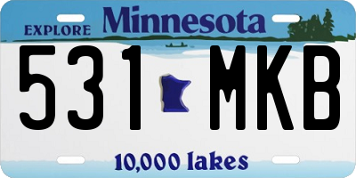 MN license plate 531MKB