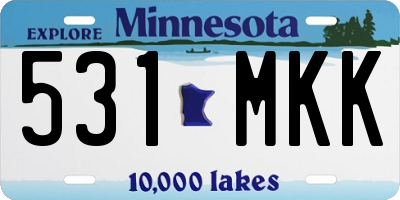 MN license plate 531MKK