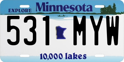 MN license plate 531MYW