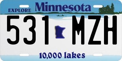 MN license plate 531MZH