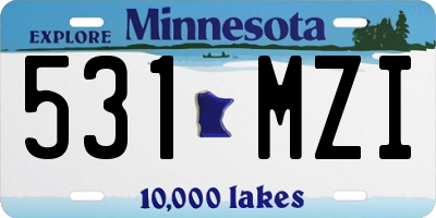 MN license plate 531MZI