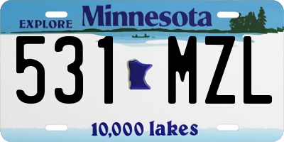 MN license plate 531MZL