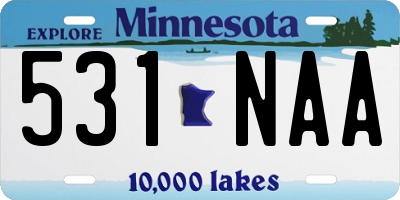 MN license plate 531NAA