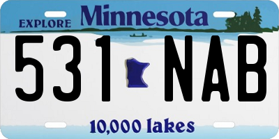 MN license plate 531NAB