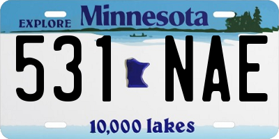 MN license plate 531NAE
