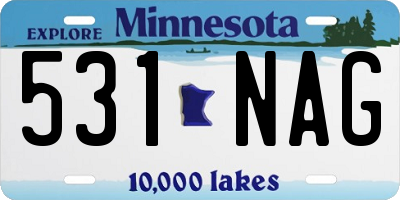 MN license plate 531NAG