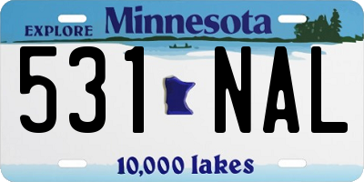 MN license plate 531NAL