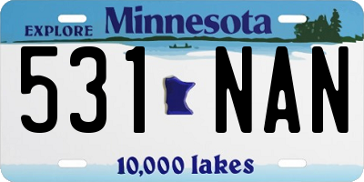 MN license plate 531NAN