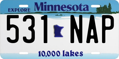 MN license plate 531NAP