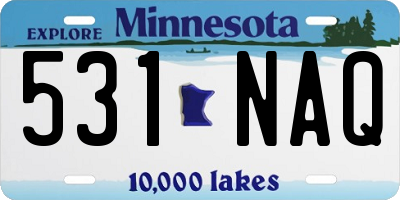 MN license plate 531NAQ