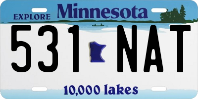 MN license plate 531NAT