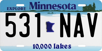 MN license plate 531NAV