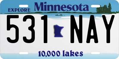 MN license plate 531NAY