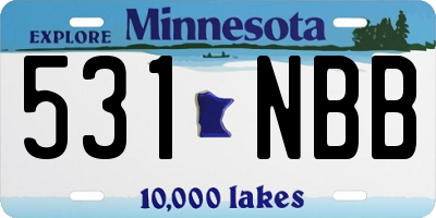 MN license plate 531NBB