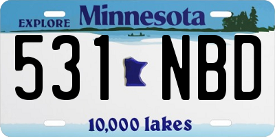 MN license plate 531NBD