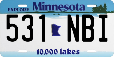 MN license plate 531NBI