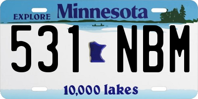 MN license plate 531NBM