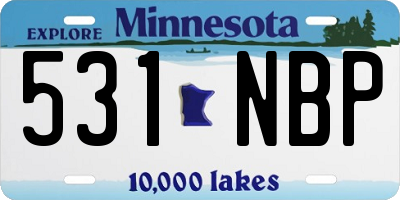 MN license plate 531NBP