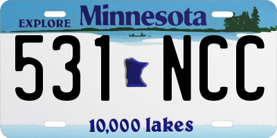 MN license plate 531NCC