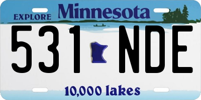 MN license plate 531NDE