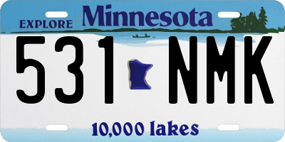MN license plate 531NMK