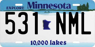 MN license plate 531NML