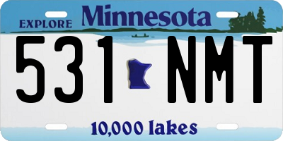 MN license plate 531NMT