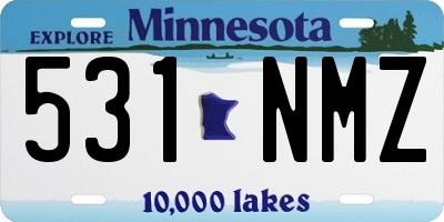 MN license plate 531NMZ