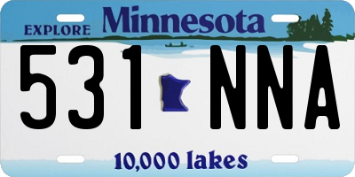 MN license plate 531NNA