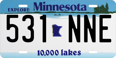 MN license plate 531NNE