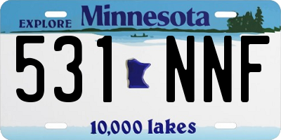 MN license plate 531NNF