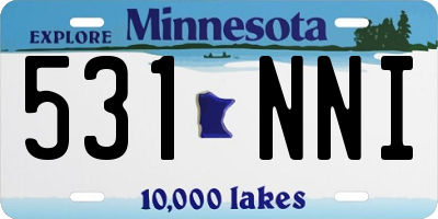 MN license plate 531NNI
