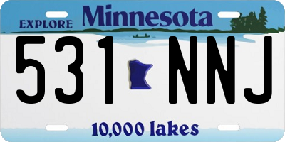 MN license plate 531NNJ