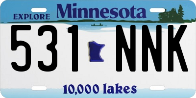 MN license plate 531NNK
