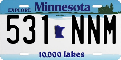 MN license plate 531NNM