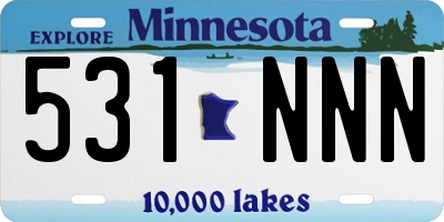 MN license plate 531NNN