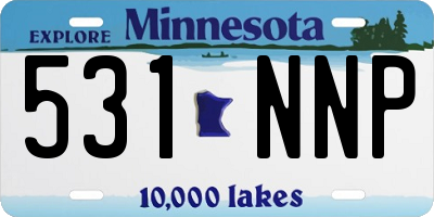 MN license plate 531NNP