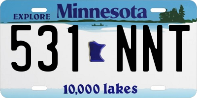 MN license plate 531NNT