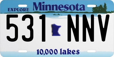 MN license plate 531NNV