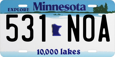 MN license plate 531NOA