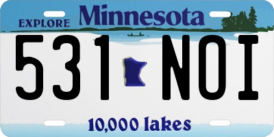MN license plate 531NOI