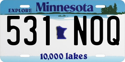 MN license plate 531NOQ