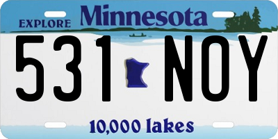 MN license plate 531NOY