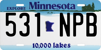 MN license plate 531NPB