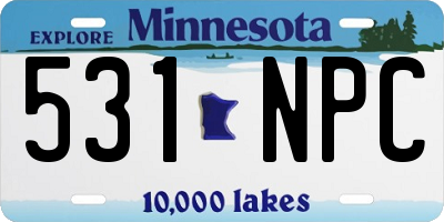 MN license plate 531NPC